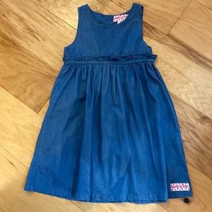 Ruffle girl denim dress